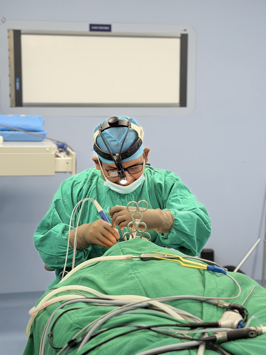Dr. Md. Asaduzzaman Rasel performing coblation tonsillectomy surgery